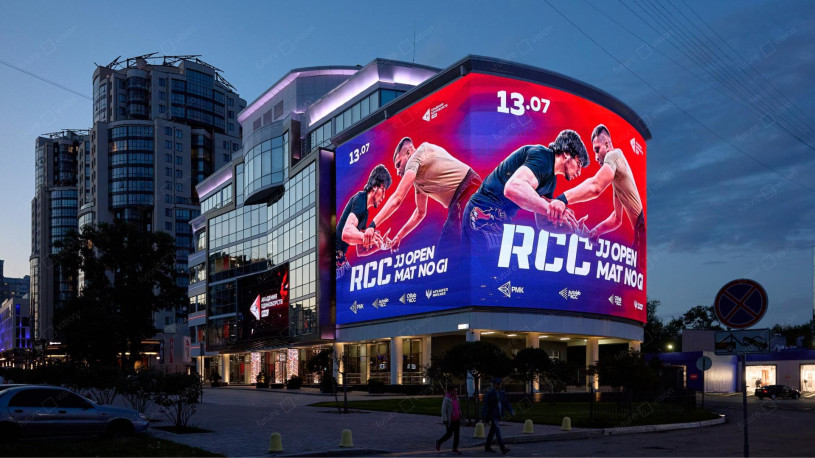 Медиафасад для Академии единоборств РМК