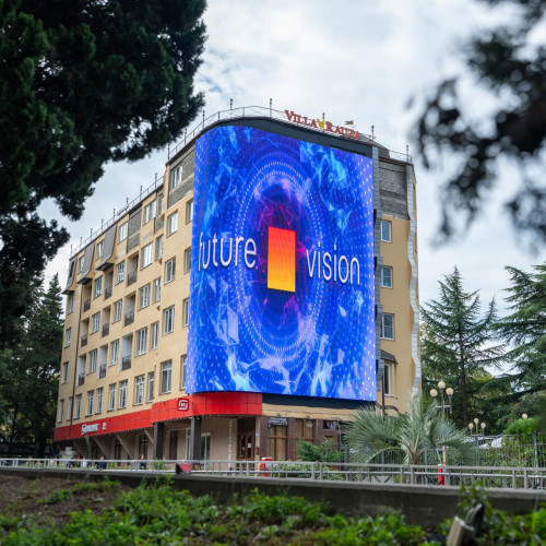 Светодиодный медиафасад, отель Villa Rauza Сочи