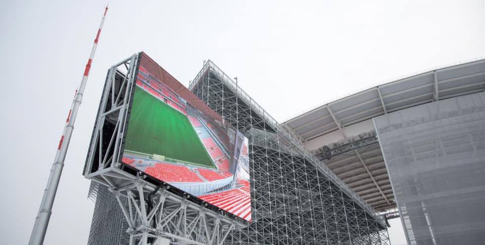Светодиодные экраны для центрального стадиона Екатеринбург Арена